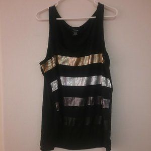 Torrid Fading Gold Sequins Tank Top